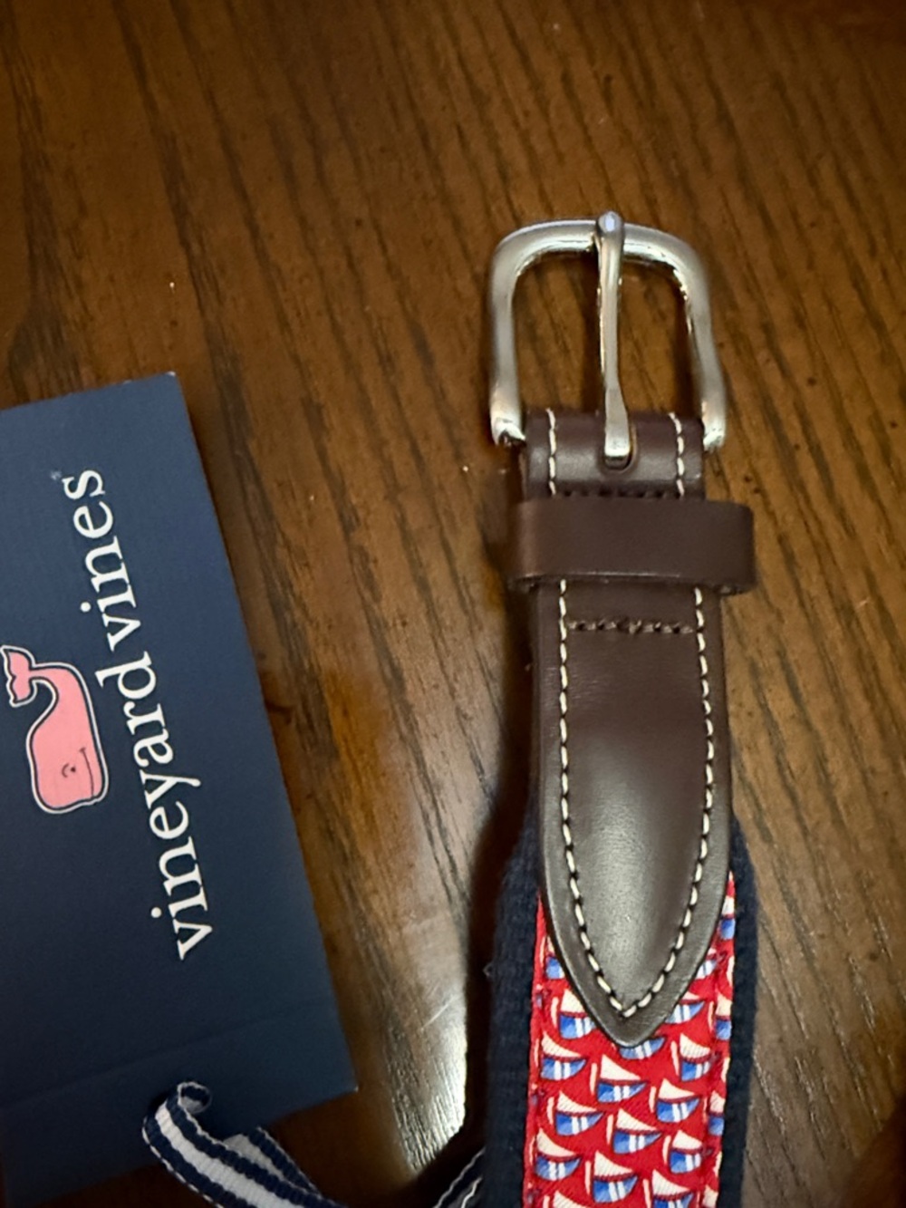 NWT Vineyard Vines nautical flag print canvas club belt - Picture 3 of 5